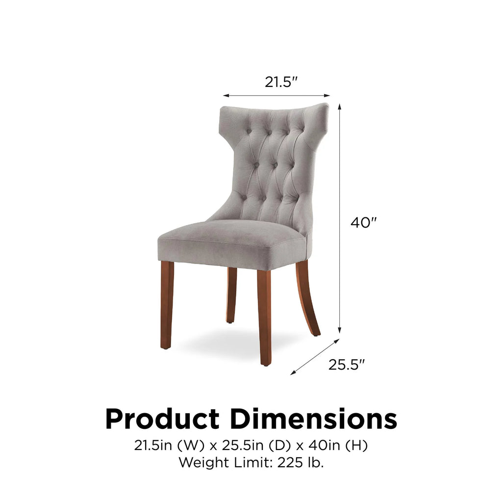 Tufted Dining Chair Set Of 2 Taupe T85188