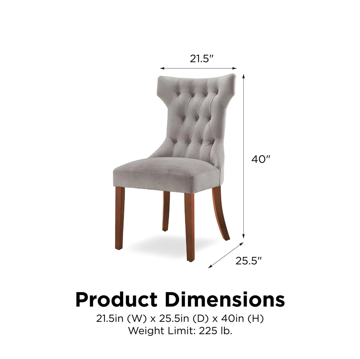 Tufted Dining Chair Set Of 2 Taupe T85188