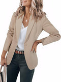 Womens Open Front Long Sleeve Blazer Y236459
