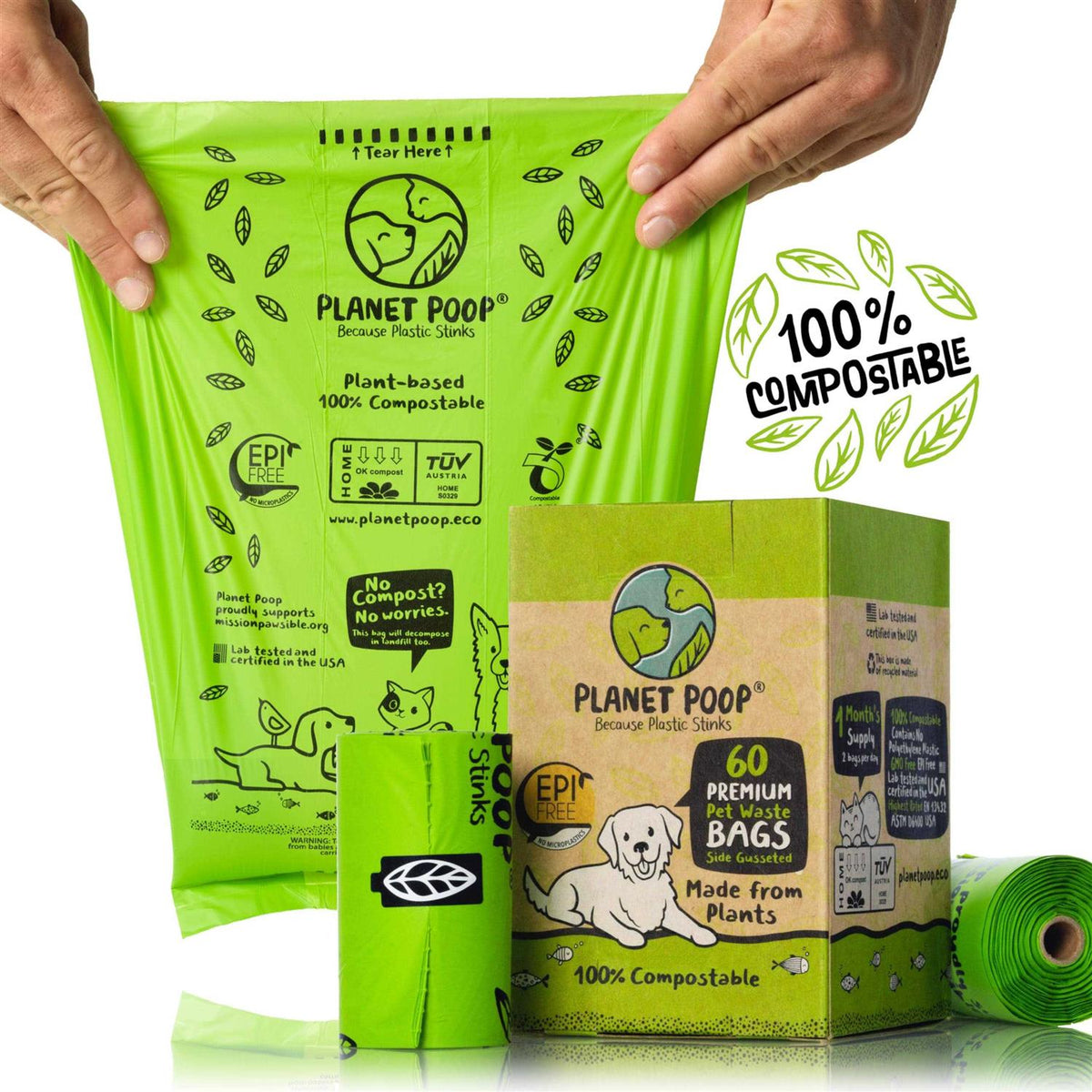 Compostable Dog Poop Bags on Refill Rolls J2668
