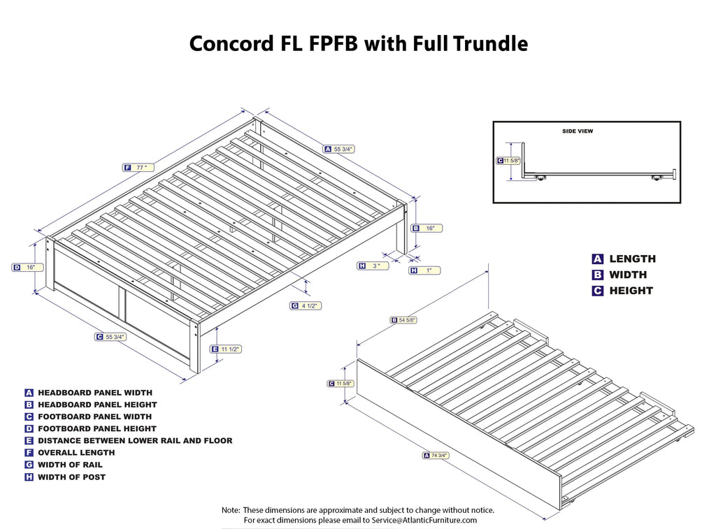 Full Platform Bed with Trundle Bed in Espresso U516093