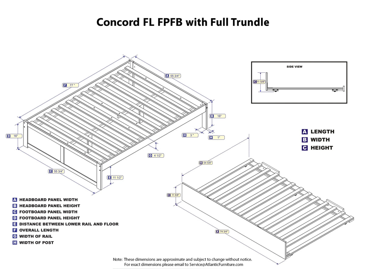 Full Platform Bed with Trundle Bed in Espresso U516093