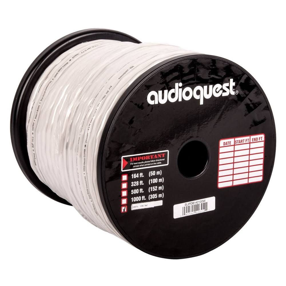 White/Silver Stripe In-Wall Speaker Cable S629