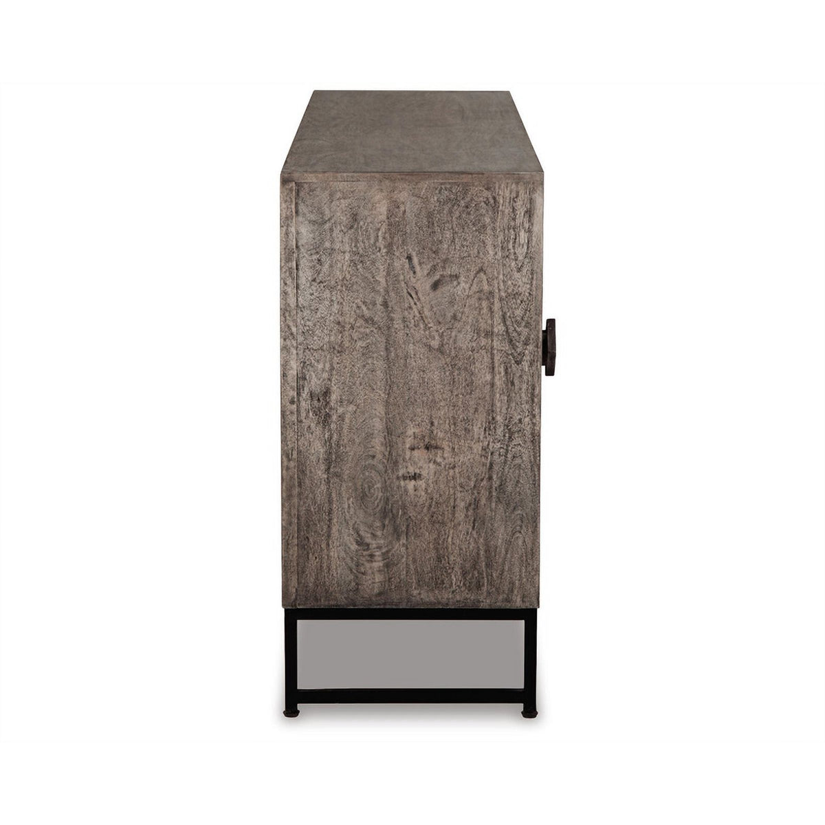 Distressed Gray Wood Accent Cabinet D3885