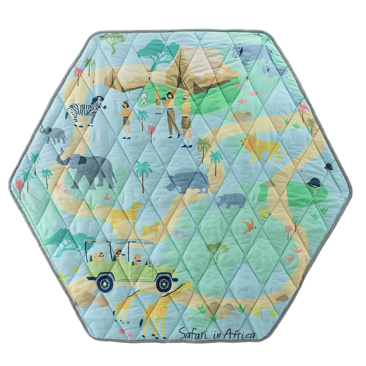 55" x 51" Anti Slip Foldable Play Mat with Carry Bag Z259