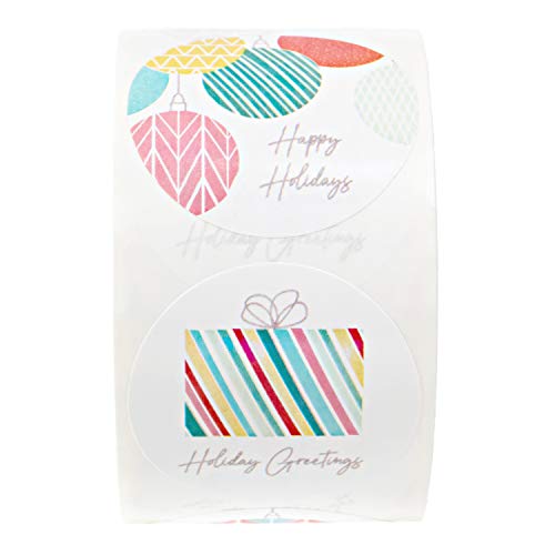 500 Multicolor Christmas Stickers B38078
