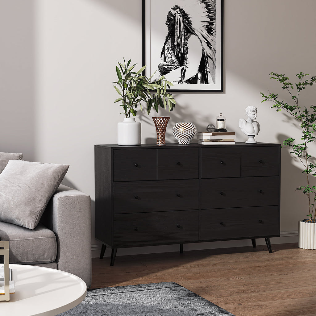 Black 8 Drawer Dresser C53562