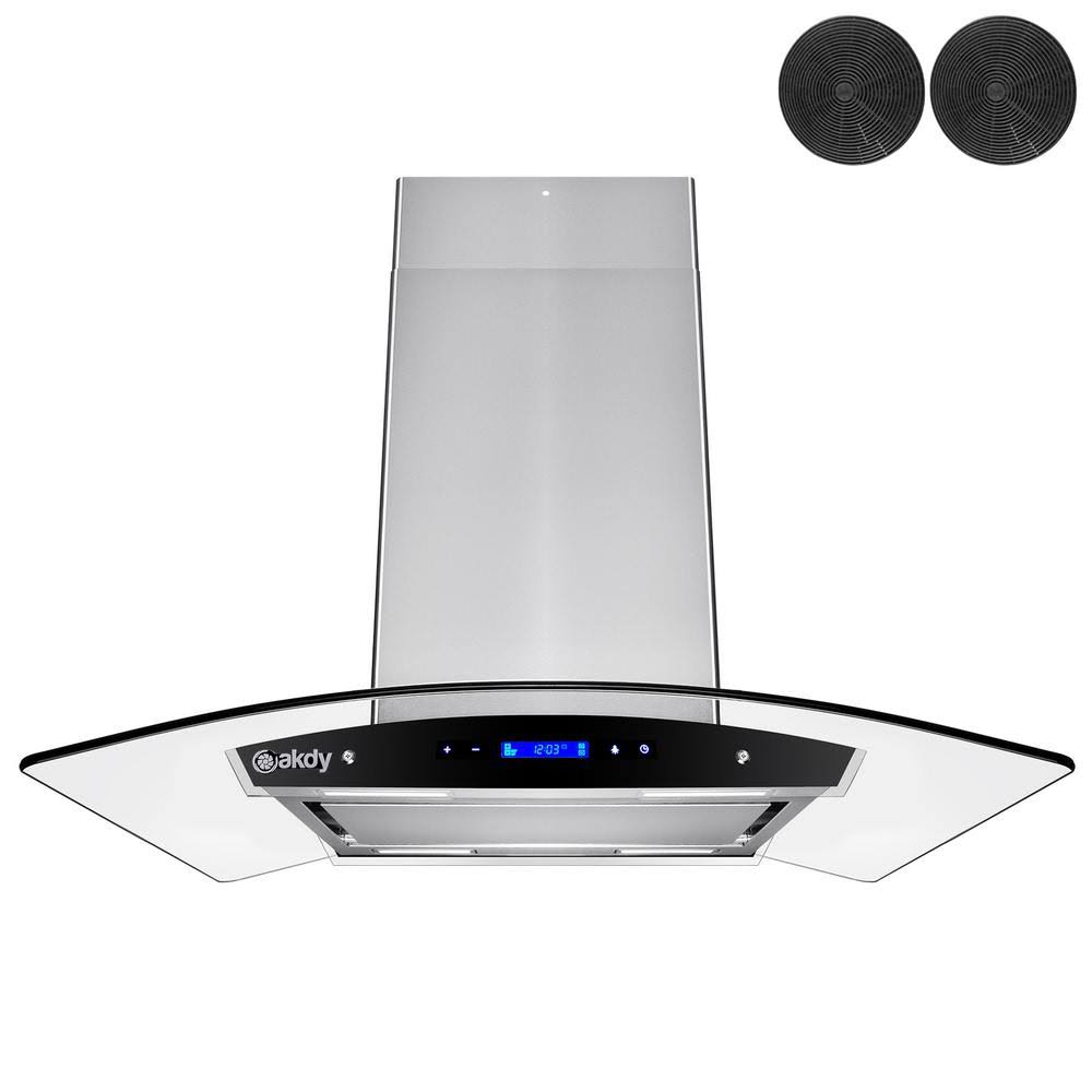30x22 Stainless Steel Island Mount Range Hood U6415
