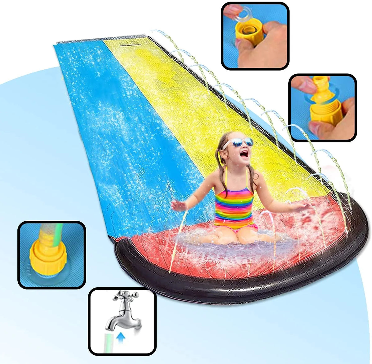15.5ft Racing Slide Splash Sprinkler W9323