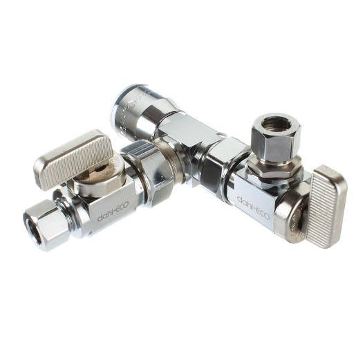 Chrome Plated Brass 1/4-Turn Dual Shut-Off Valve W709719
