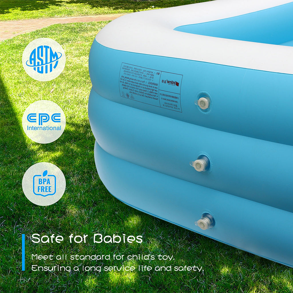 Inflatable Swimming Pool, 120 X 72 X 23 inches Y173823