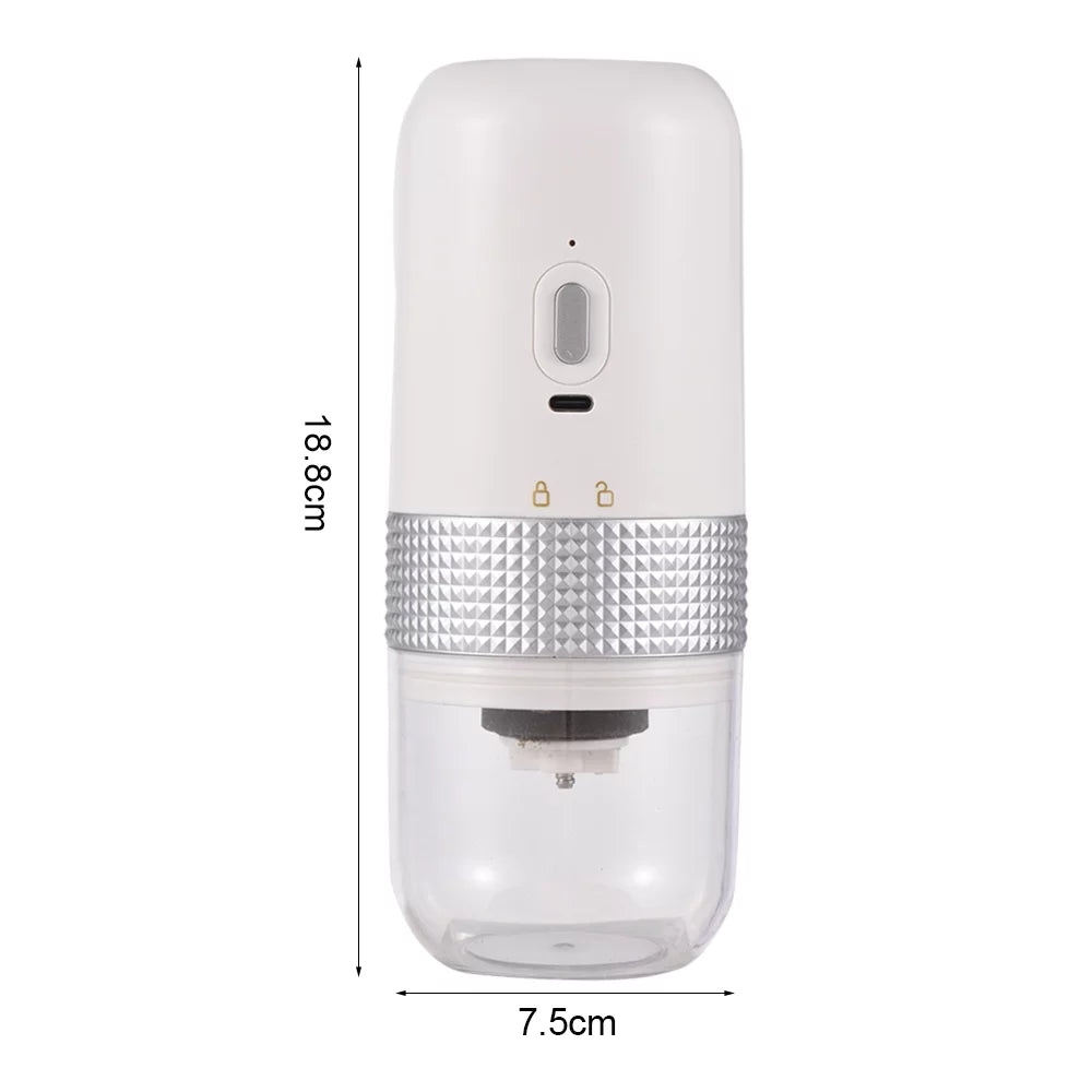 Portable Electric Burr Coffee Grinder 13W 200ml USB Rechargeable Adjustable Cordless W74665