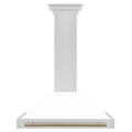 36 Range Hood in Stainless Steel with White Matte Shell Q66710