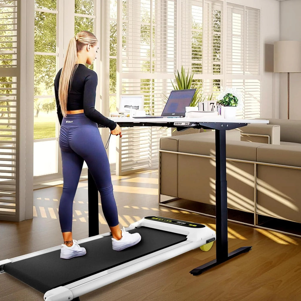Walking Pad Treadmill Under Desk, 2.25HP Portable Mini Treadmill White U340
