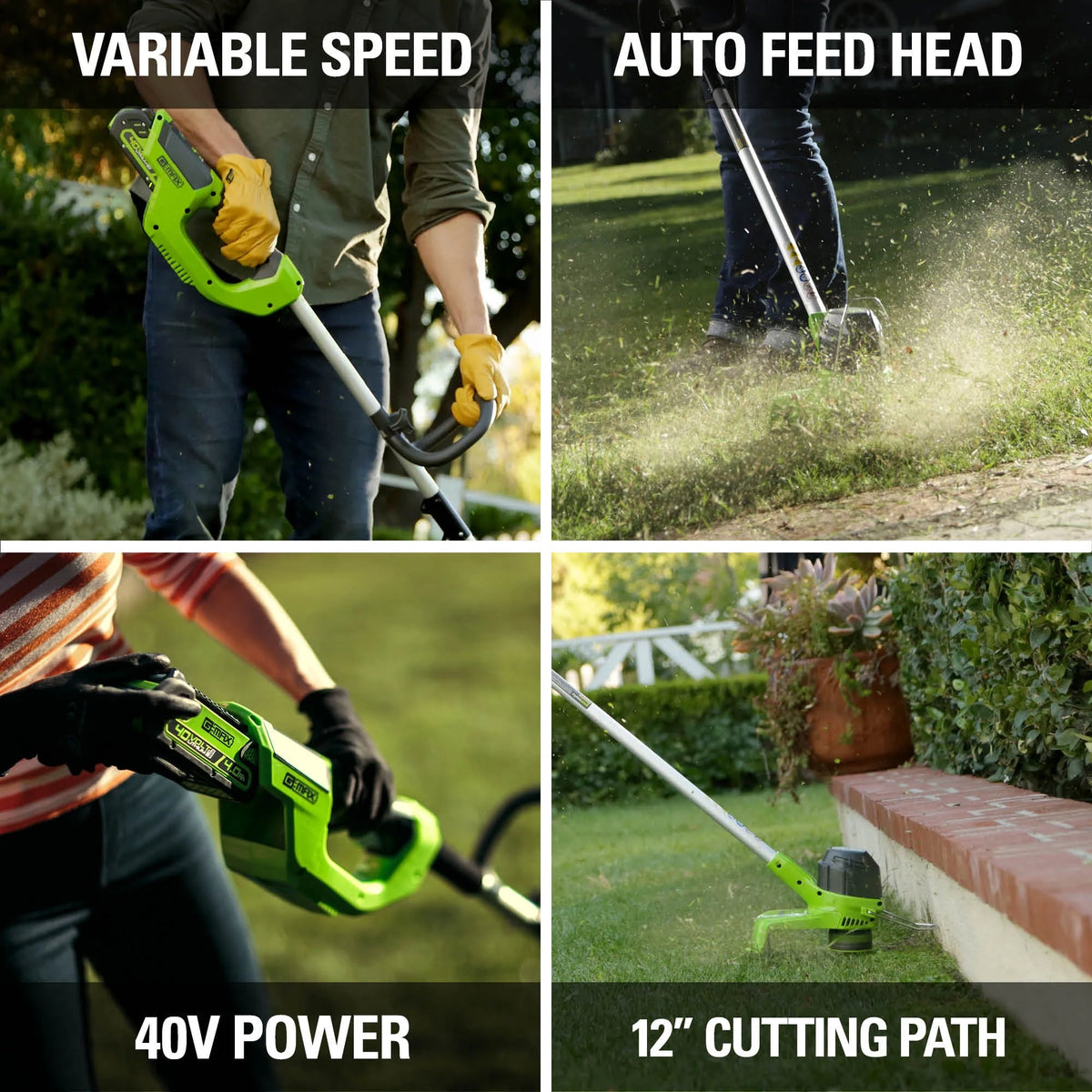 40V String Trimmer Leaf Blower Combo with 2.0 Ah Battery I973985