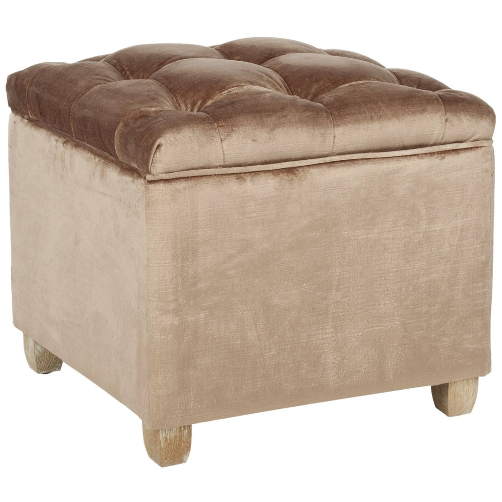 Brown Tufted Ottoman I9582