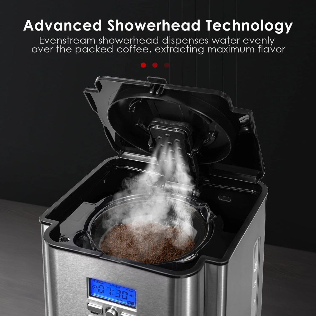 Stainless Steel 12 Cup Programmable Drip Coffee Maker C877930