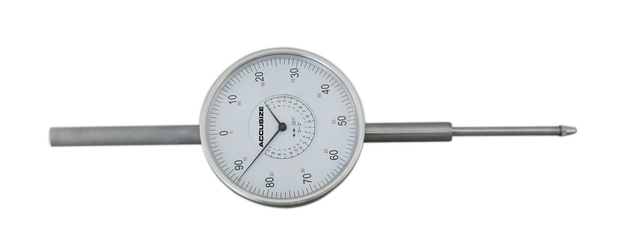 0-2'' by 0.001'' Dial Indicator with 3'' Big Face J500