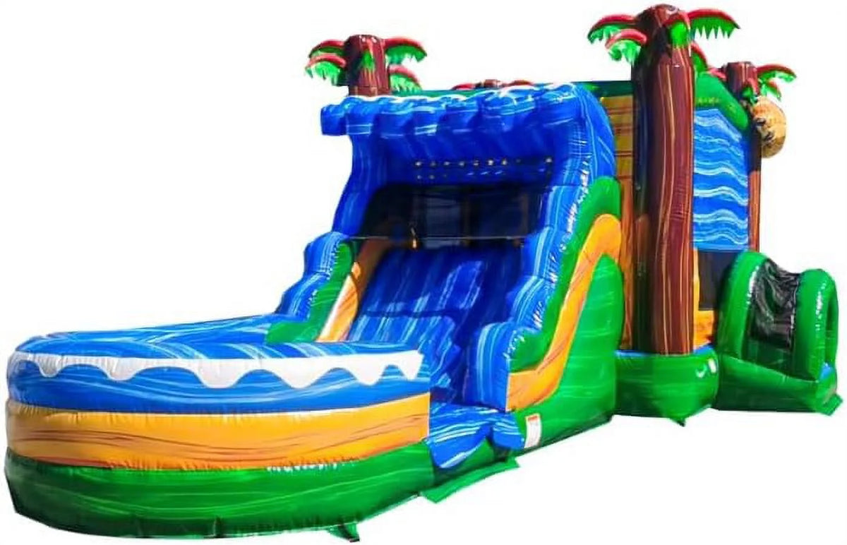 Commercial Grade Bounce House Water Slide with Blower J394