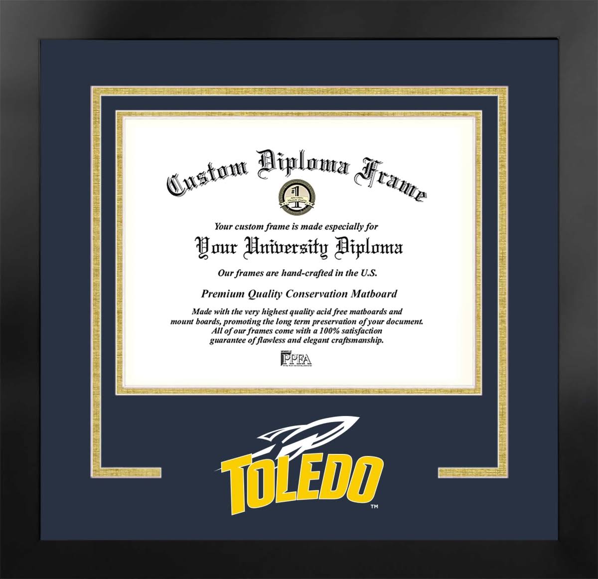 10 x 8 in. Nova Black Frame Diploma P6741