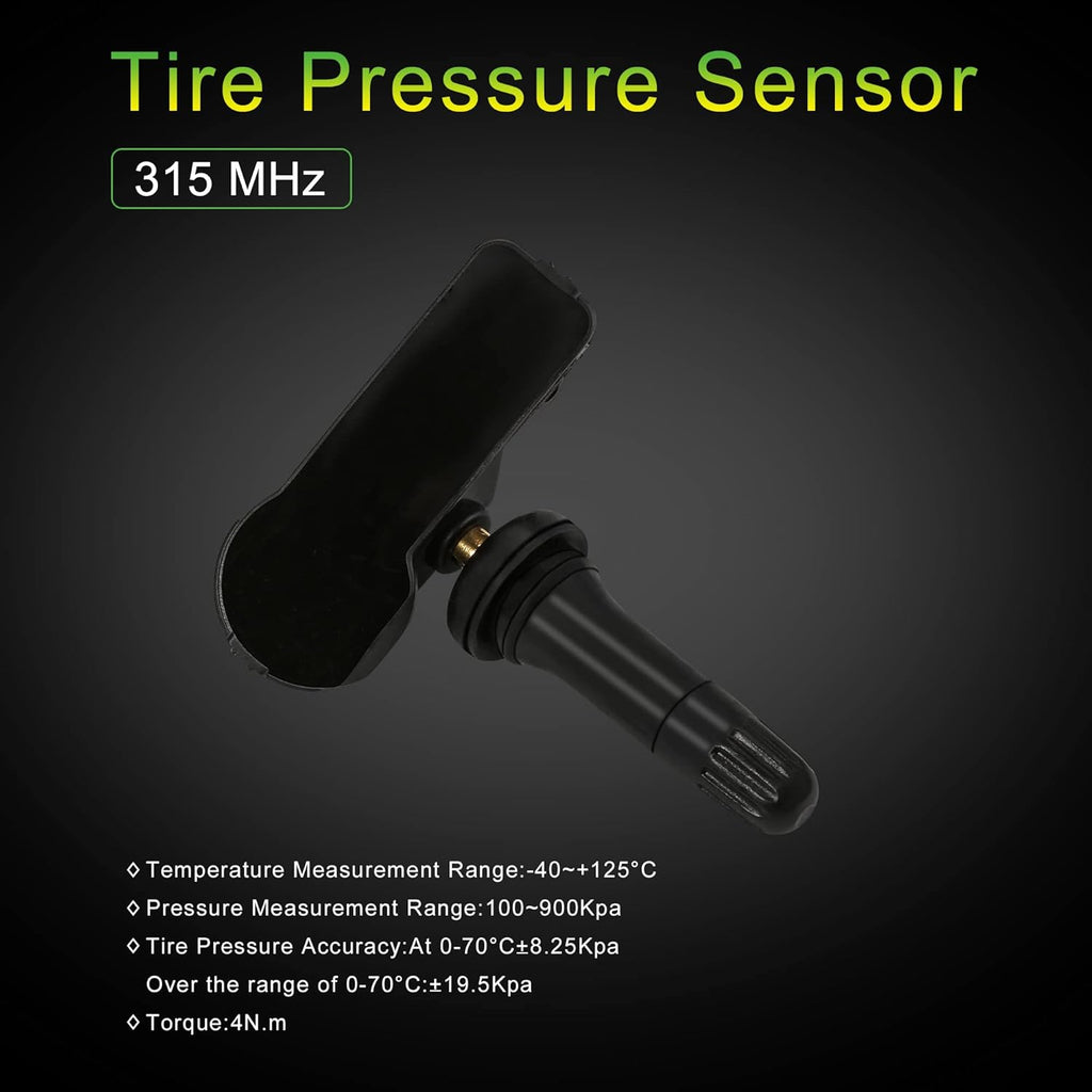 TPMS Sensor 315MHz 4PCS Tire Pressure Monitoring System Sensor Replacement Y539