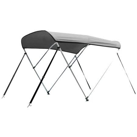 Grey 3 Bow Bimini Boat Tops with 1 inch Aluminum Frame K38272