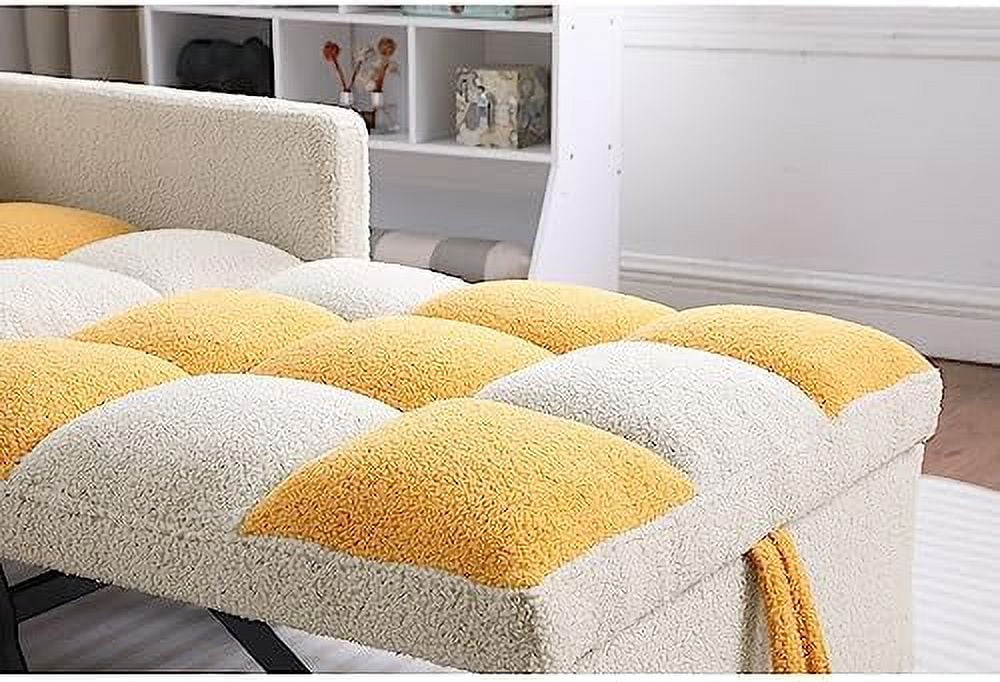 Black Convertible Sleeper Chair Bed with Pillow and Adjustable Backrest I663