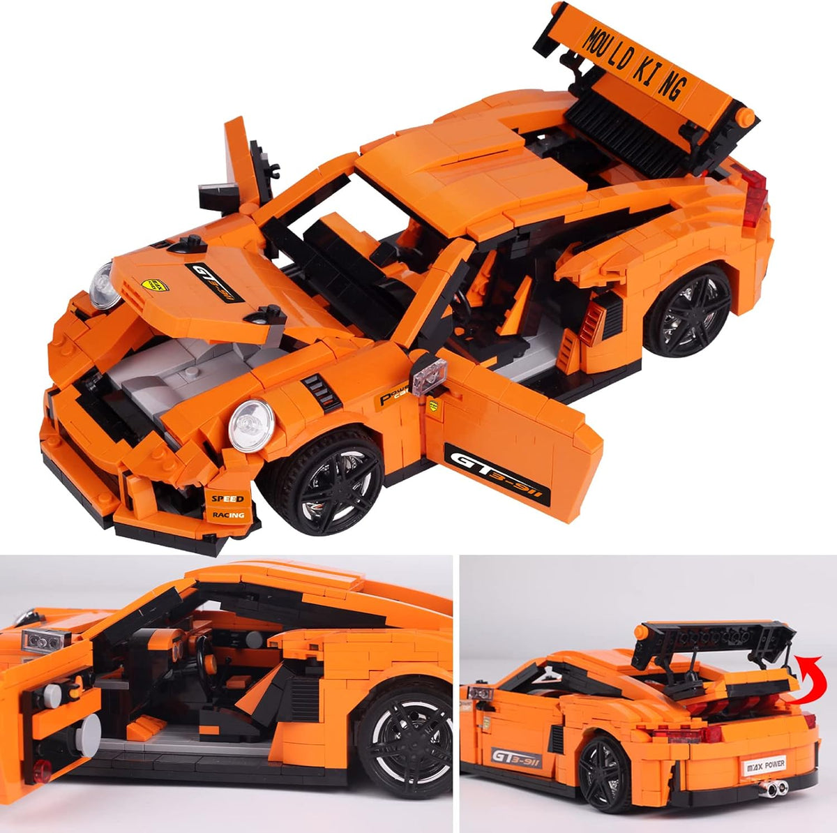 1:14 Scale 1075 Pcs Racing Car Building Blocks Set Y3625