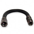 2Pc Black Stainless Steel Gas Fireplace Connector, 1/2" MIP x 1/2" FIP, 3/8" ID Y41114