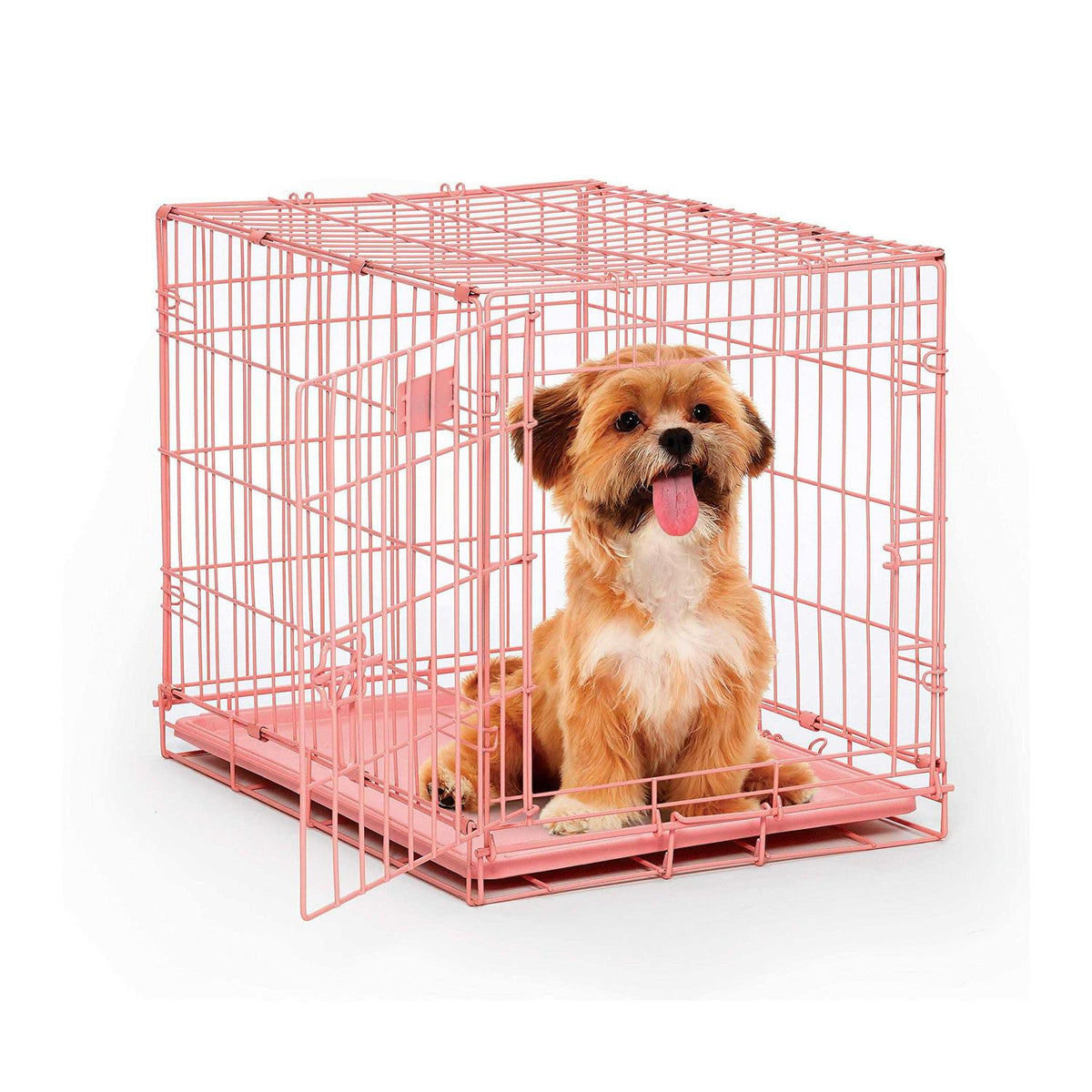 Pink Single Door Dog Crate B51798
