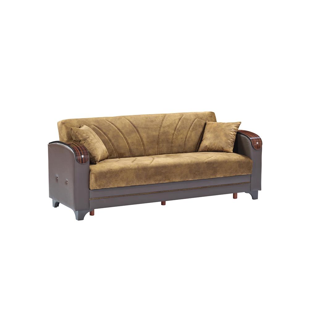 Light Brown Convertible Sleeper Sofa T30617