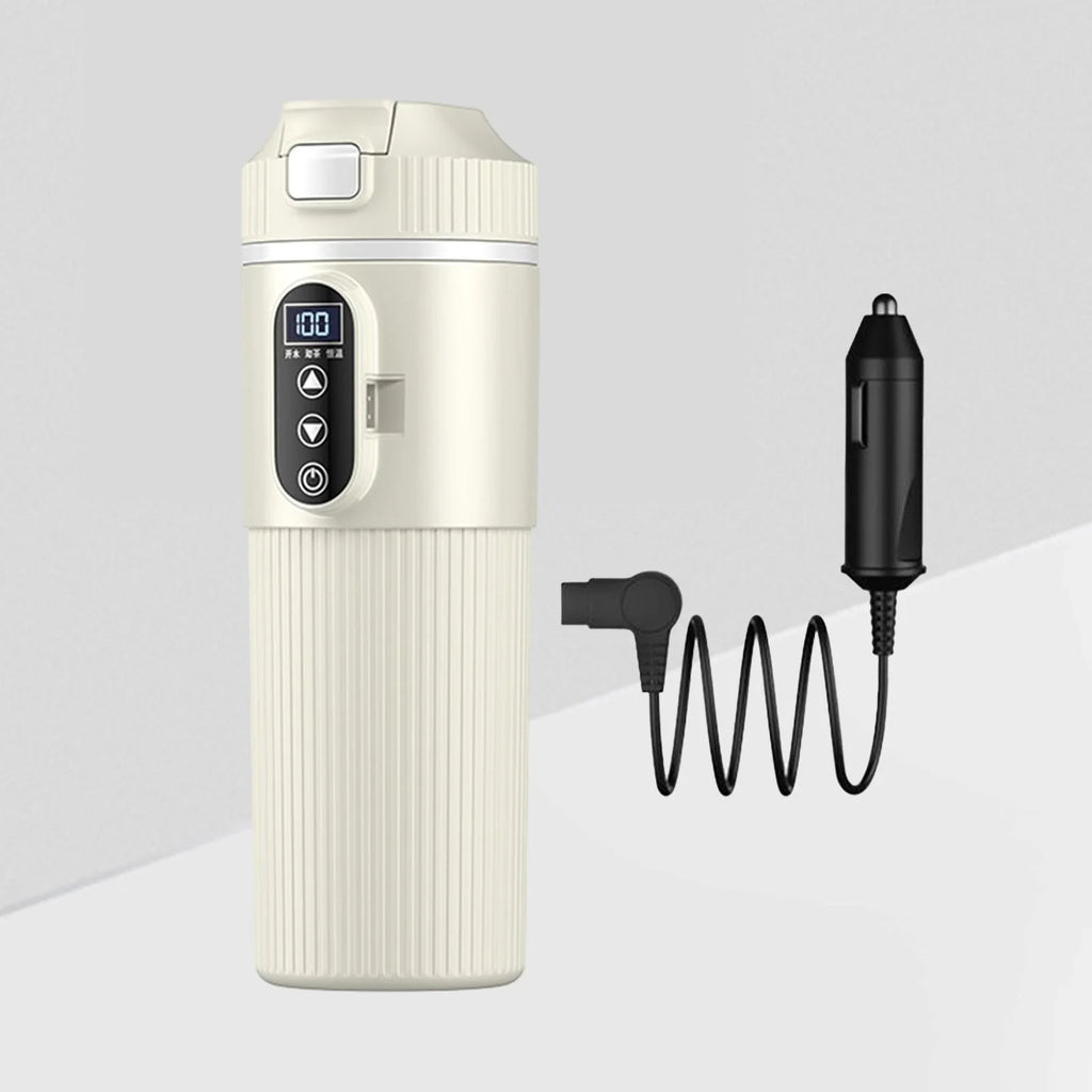 White Heated Car Kettle W1083