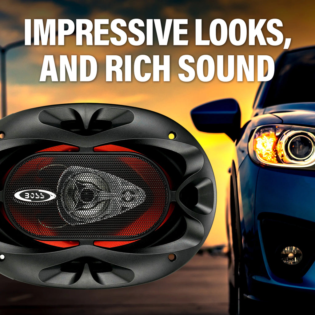 6 x 9 inch 3 Way Coaxial Car Speakers, Sold in Pairs R63895