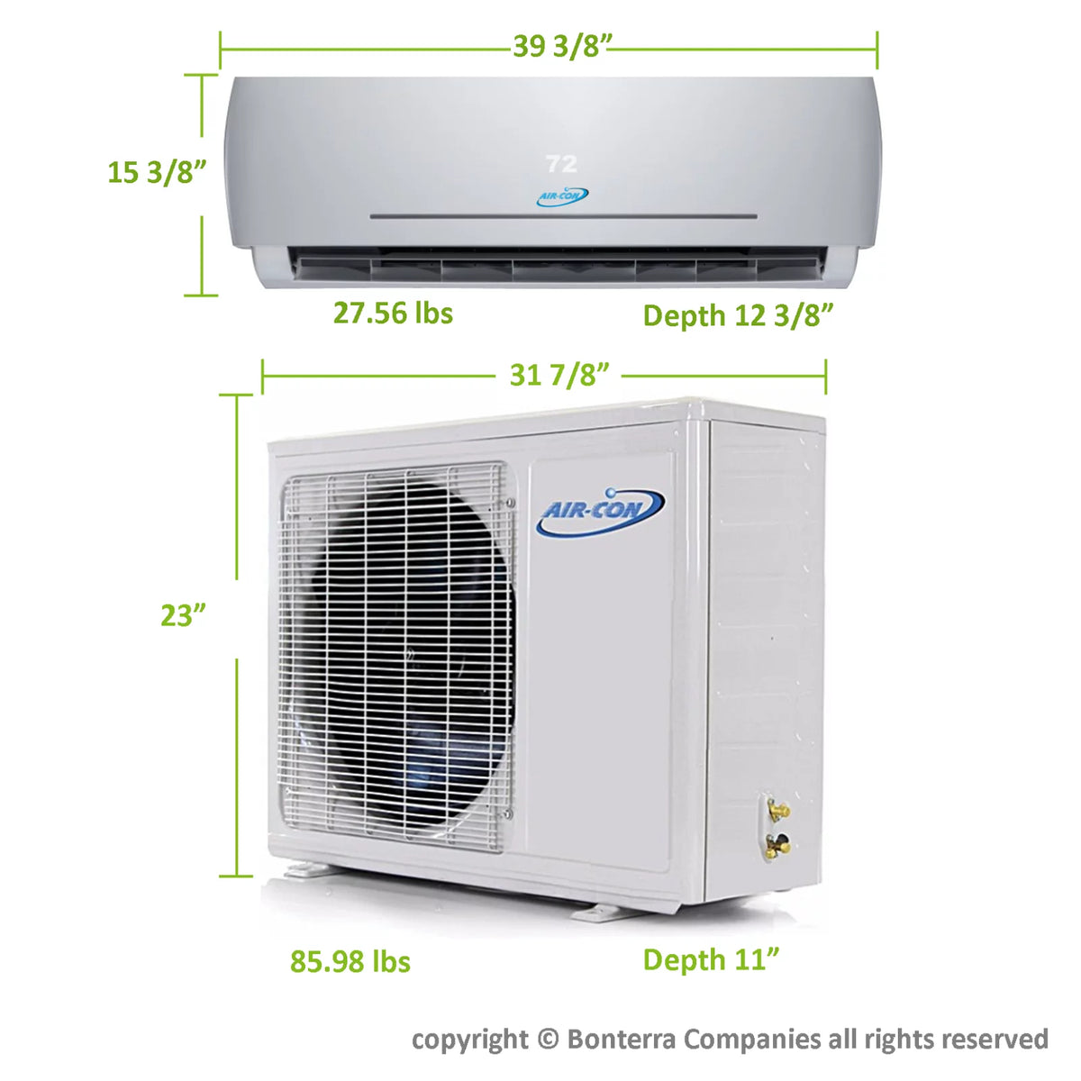 18000 BTU Mini Split Air Conditioner Heat Pump Y8331