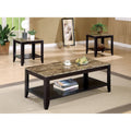 Cappuccino 3-Piece Faux Marble Top Occasional Set U74164