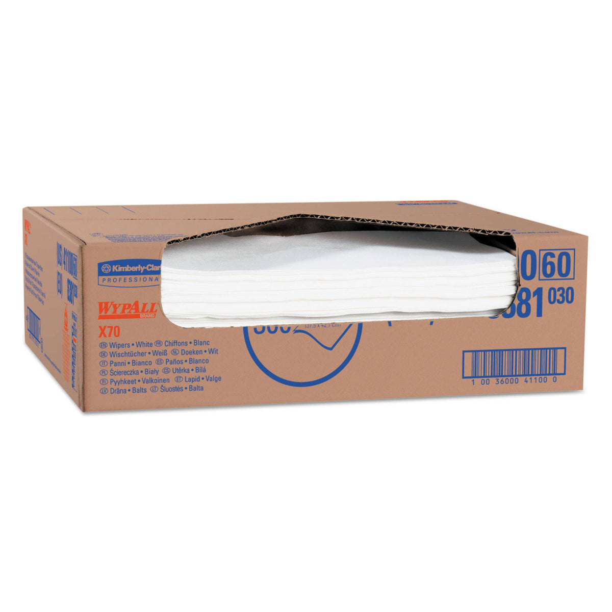 White Hydroknit Wipers, 300/Carton D495
