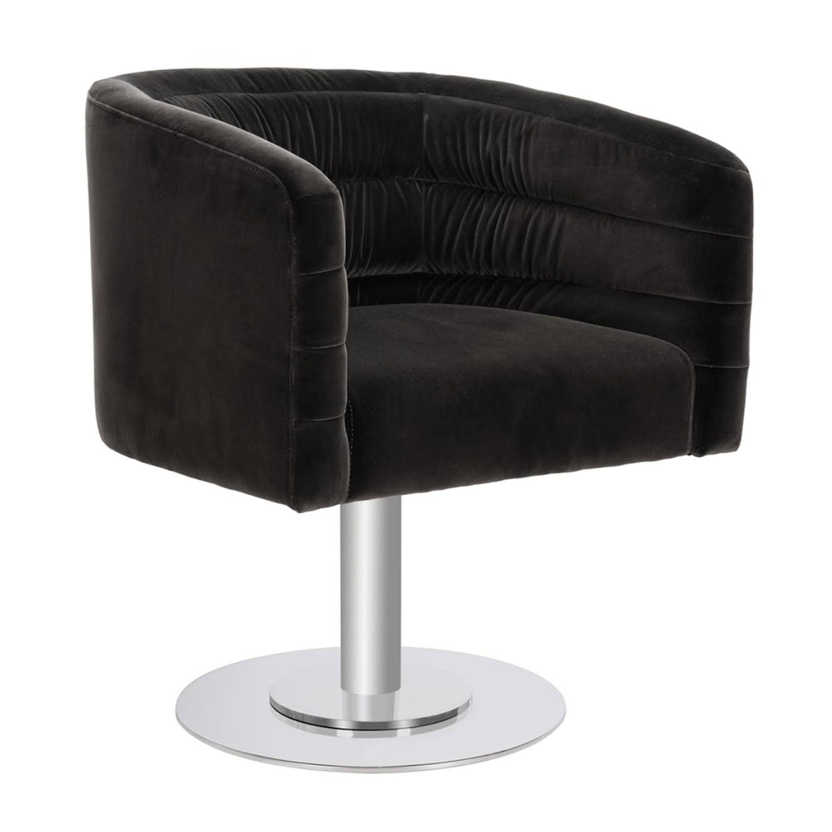 Almond Velvet Swivel Tub Chair C78103