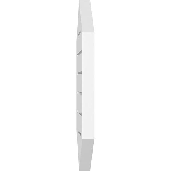 36x22W x 40x22H Vertical Peaked Surface Mount PVC Gable Vent E17578
