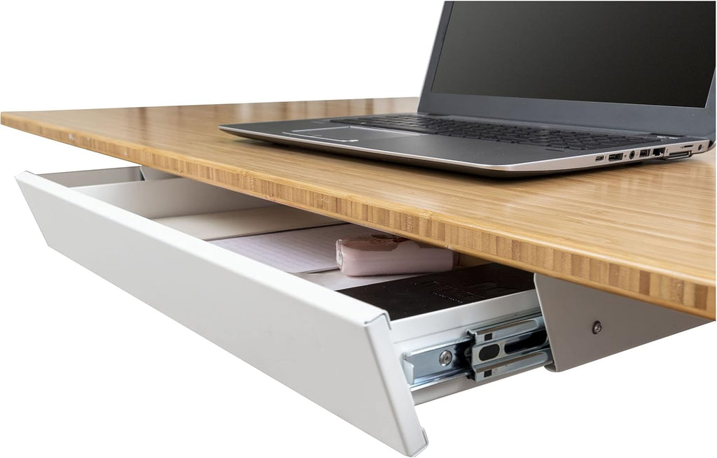 Black Sliding Under-desk Drawer Organizer 22" W T17868