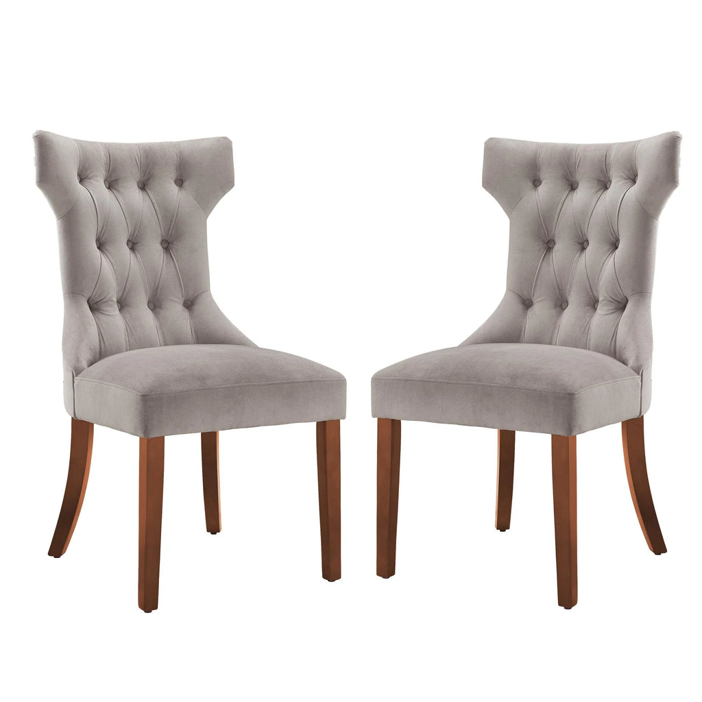 Tufted Dining Chair Set Of 2 Taupe T85188