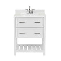 White Bath Vanity with Cultured Marble Top R193