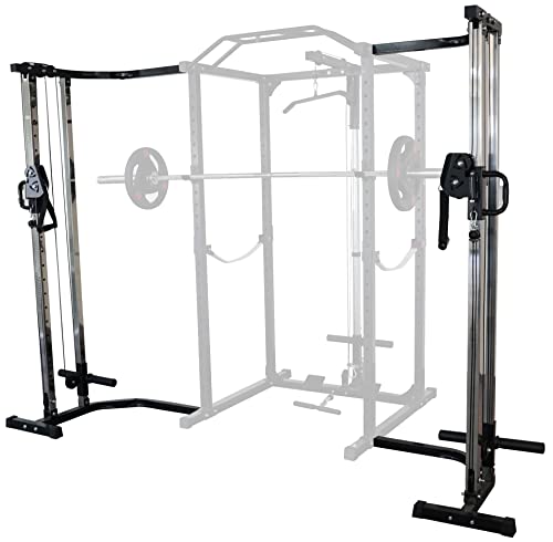 Adjustable Power Cage with J-Hooks and Safety Straps M100033