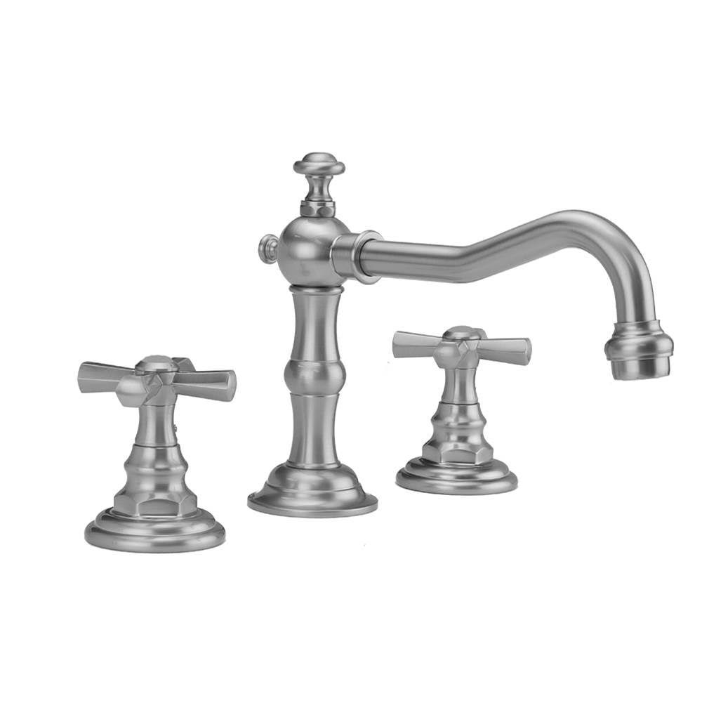 Satin Gold Faucet with Hex Cross Handles U442