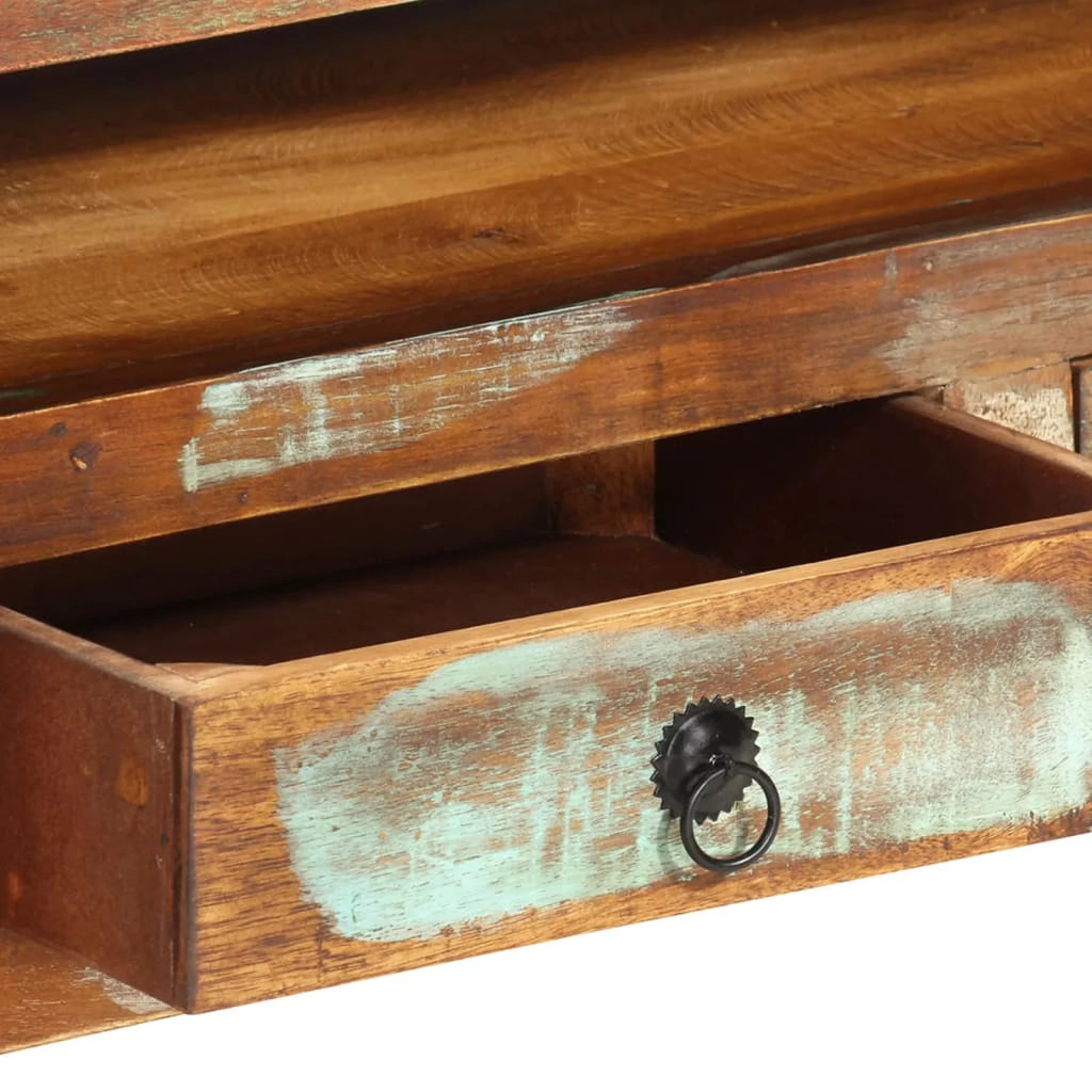 Reclaimed Wood TV Cabinet with 3 Storage Drawers Q371