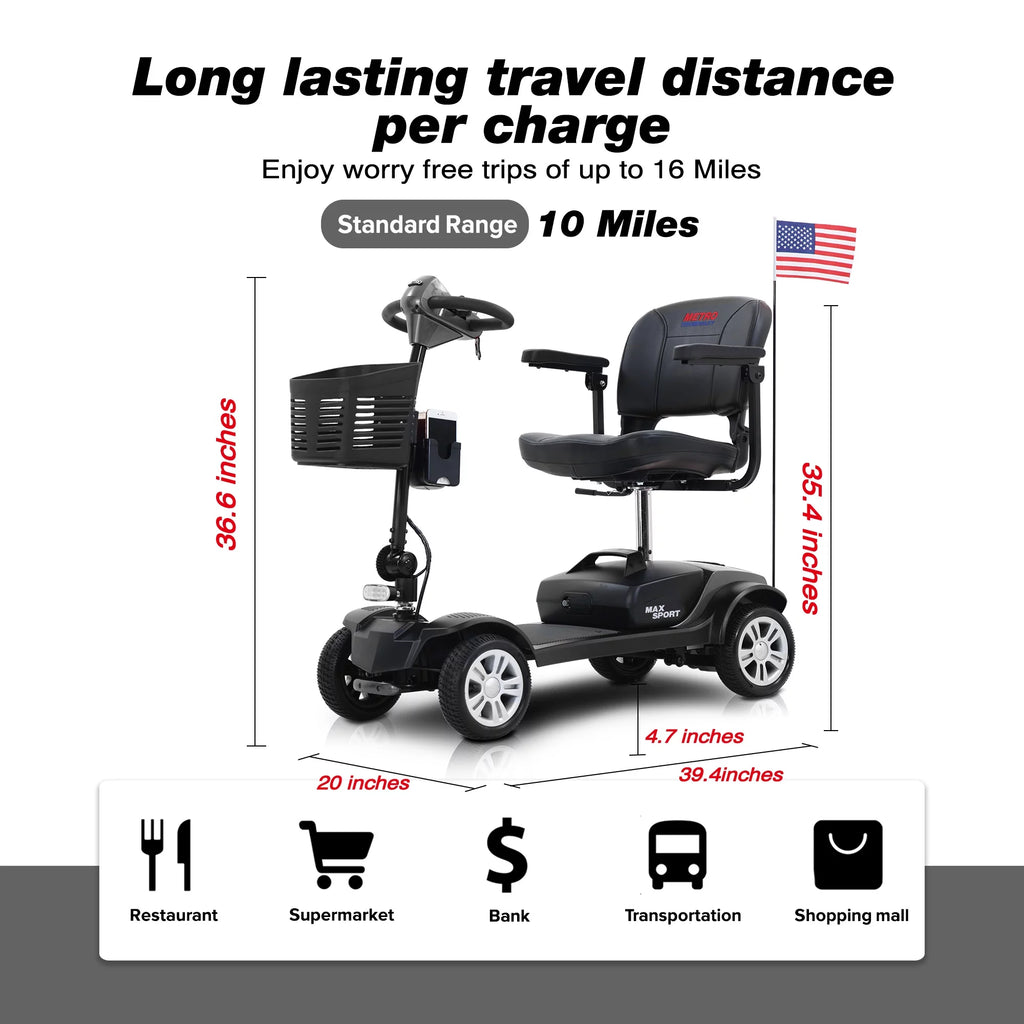 Foldable Mobility Scooter for 300 lbs W37360