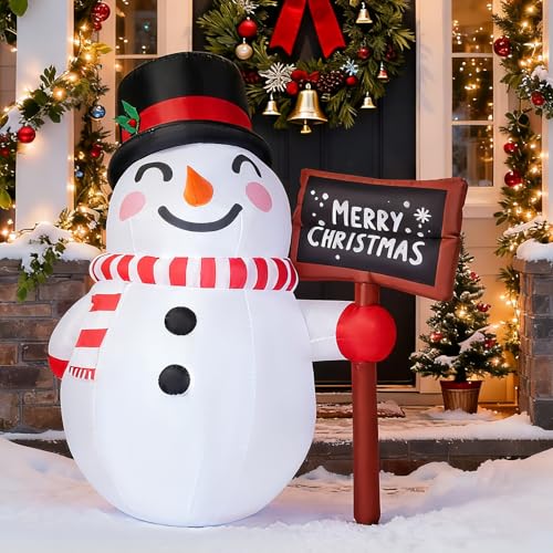 6 FT Inflatable Snowman with LED Lights L820