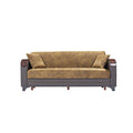 Light Brown Convertible Sleeper Sofa T30617