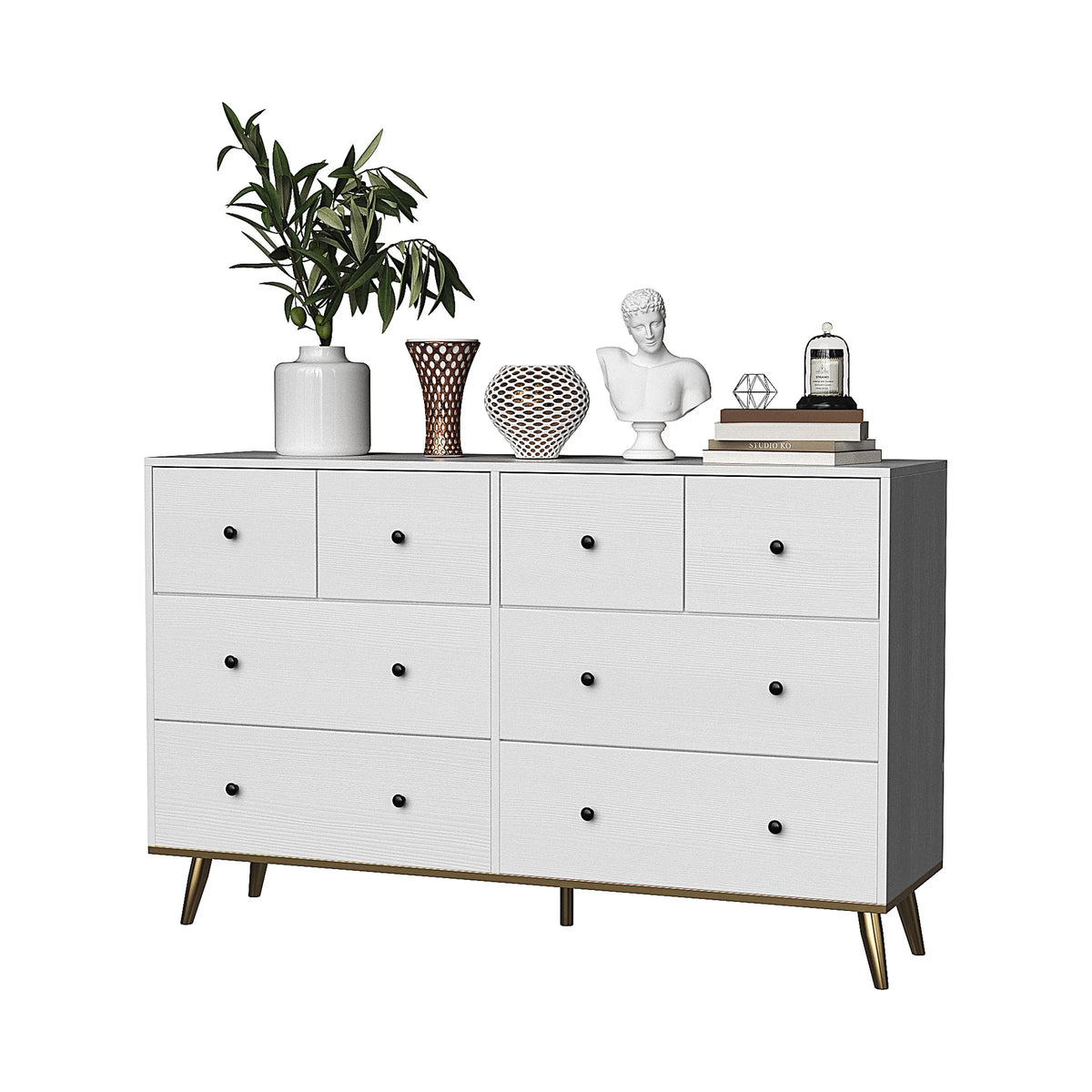 Black 8 Drawer Dresser C53562