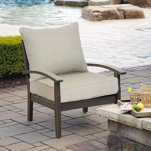 20"x42" Water-Proof Outdoor Dining Cushion Set of 1 with Handles & Ties T34022