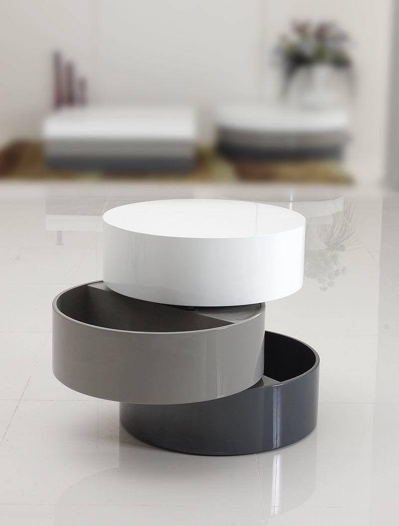 Grey Round End Table E6993